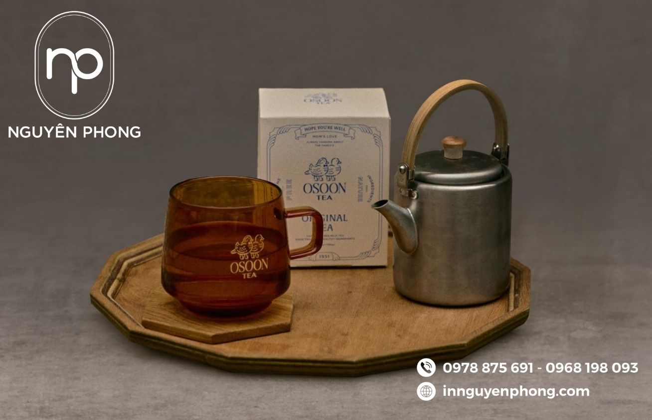 Mẫu hộp giấy đựng trà atiso đơn giản 